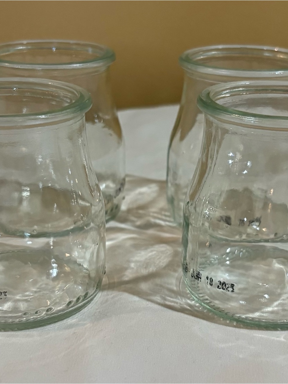 Set of 4 Clear Glass Jars